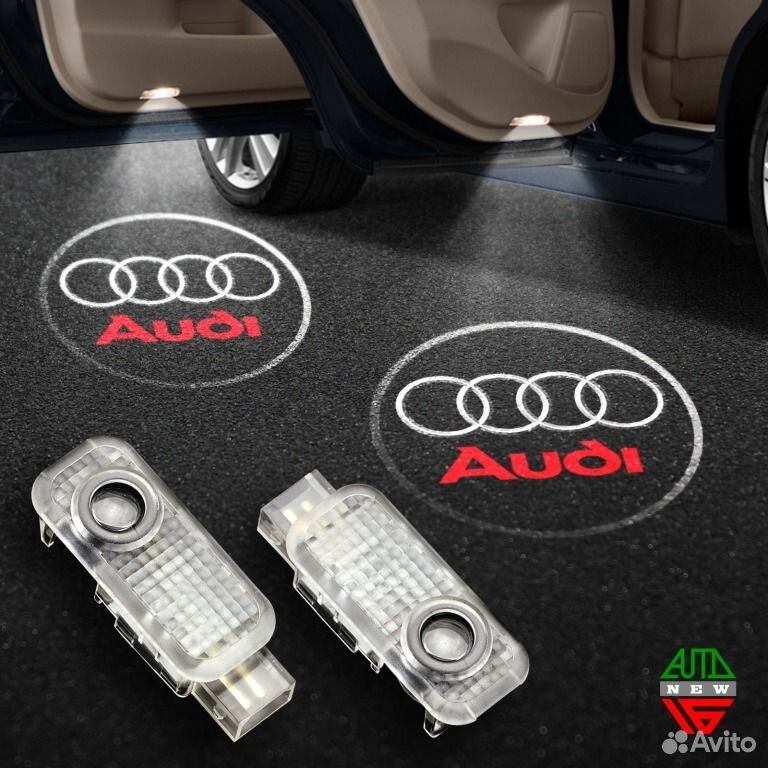 Штатная подсветка дверей Ауди Q7 - Audi Q7 (2006-2