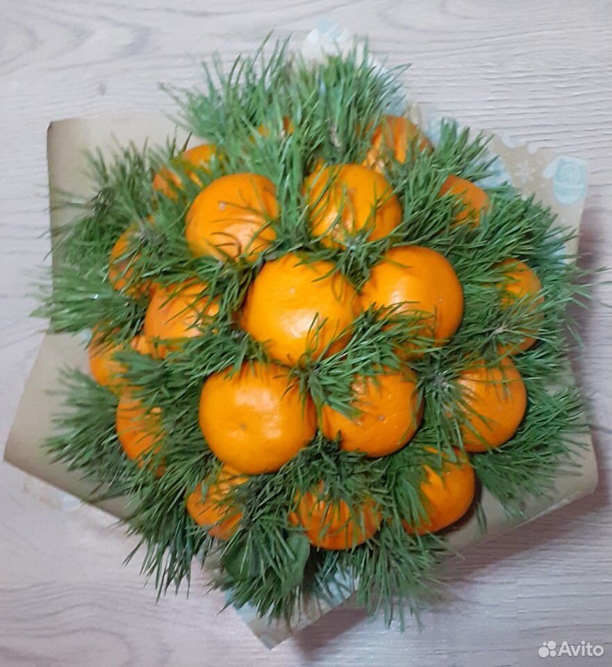 Букет из фруктов. Фруктовый букет из мандарин купить на Зозу.ру - фотография № 2