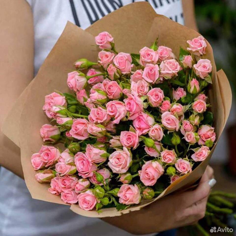 Цветы в Сочи.Букет из кустовых роз купить на Зозу.ру - фотография № 2