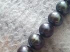 Ожерелье (бусы) из натурального жемчуга (черный) объявление продам