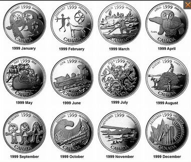 Наборы юбилейных монет Канады (квотеры)