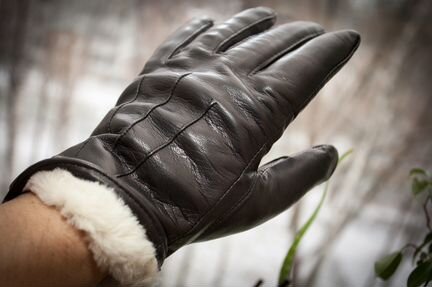 Армейские кожаные перчатки, зима-осень, полётные