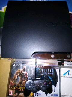 PS 3 Slim, 320 GB. + Игры + Аксессуары