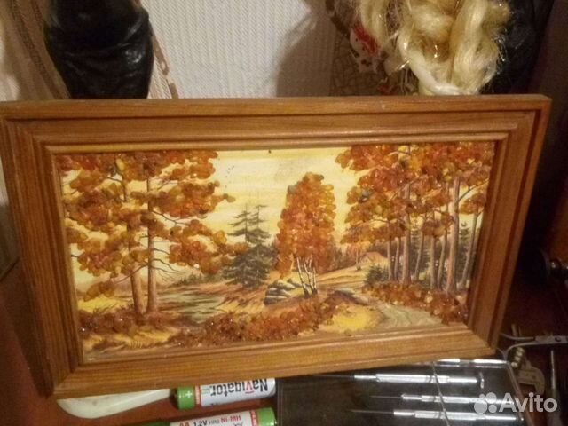 Картина янтарная