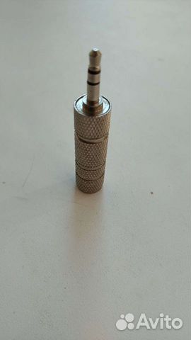 Переходник гнездо 6.3мм стерео-штекер 3.5мм стерео