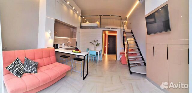 

Квартира-студия, 42 м², 4 кровати