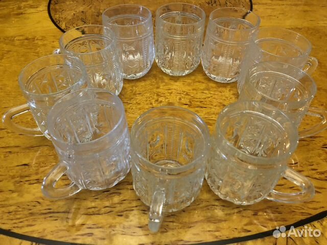 10 штук Кружка хрусталь СССР