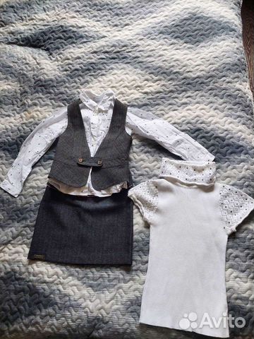 Юбка+рубашка и жилетка
