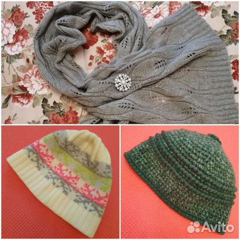 Шарф+Брошь/Шапки