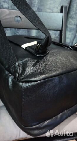 Мужской кожаный рюкзак -DX- black 333 croco new A4