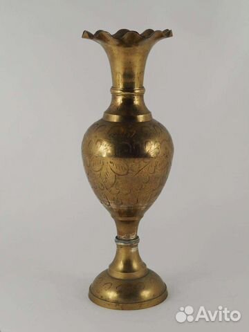 Бронзовая антикварная восточная ваза ручной работы