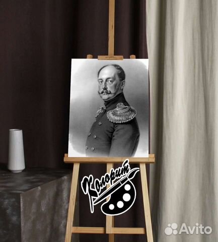 Николай 1й портрет на холсте 40х50см