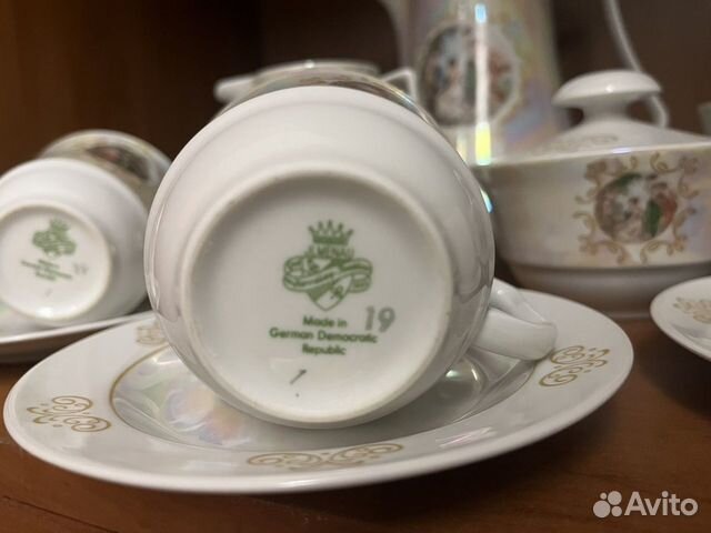 Jlmenau Чайный сервиз гдр фарфор Мадонна