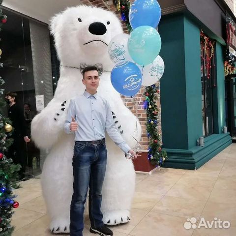 Ростовой белый медведь, аниматор белый мишка