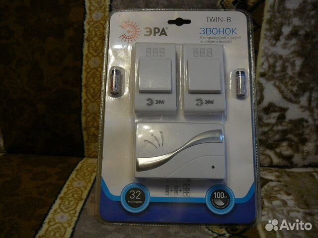 Беспроводной звонок эра twin-B