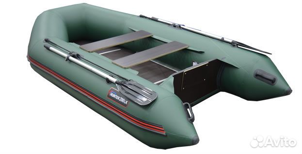 Лодка Хантер 290 лк зеленая