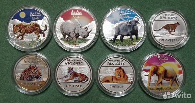 Монеты Конго Африка Серебро