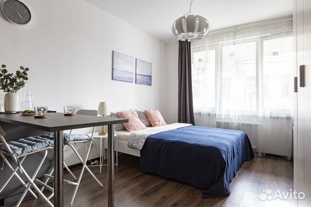 

Квартира-студия, 28 м², 2 кровати