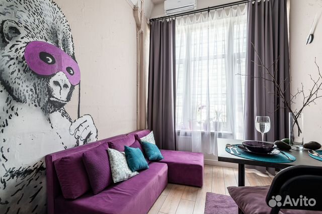 

Квартира-студия, 28 м², 2 кровати