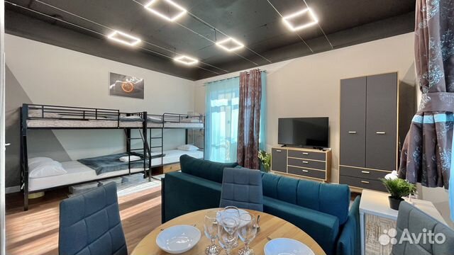 

Квартира-студия в апарт-отеле, 40 м², 4 кровати