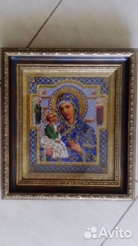 Икона из бисера Богородица Иерусалимская Икона из бисера Богородица Иерусалимская