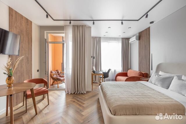 

Квартира-студия, 38 м², 2 кровати
