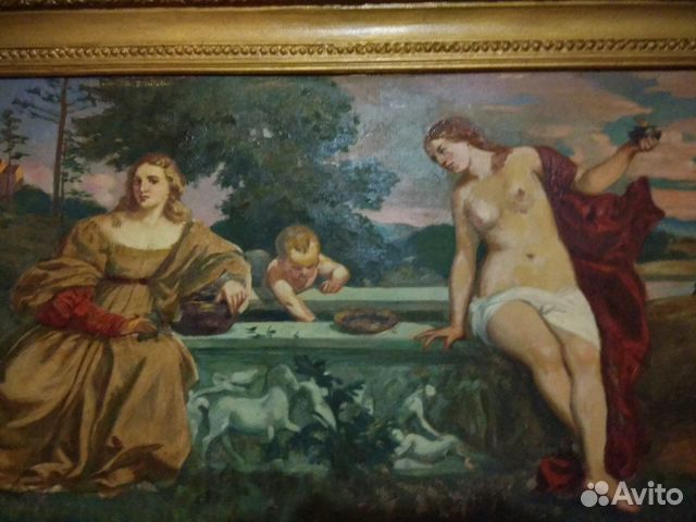 Картина Тициан "Любовь Земная И Любовь Небесная" Купить В Ярославле | Хобби  И Отдых | Авито
