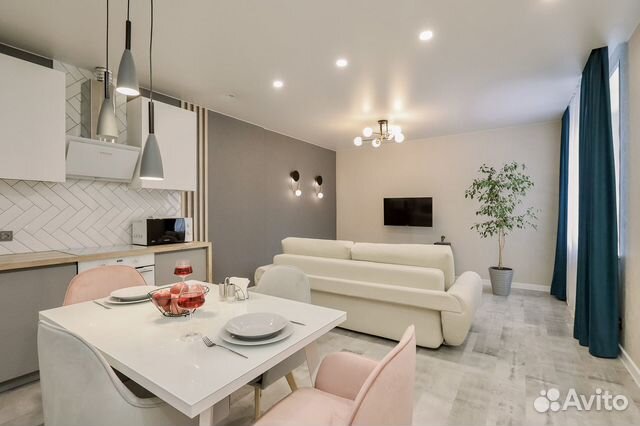 

1-к. квартира, 55 м², 2 кровати