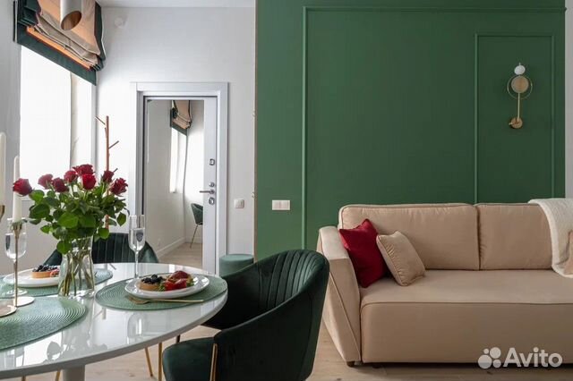 

1-к. квартира, 52 м², 2 кровати