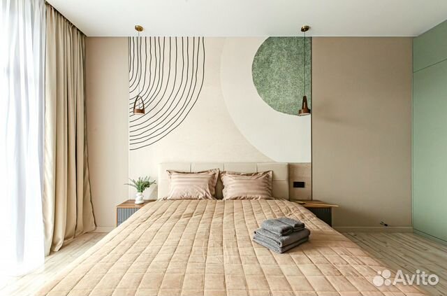 

1-к. квартира, 53 м², 2 кровати