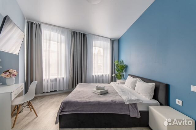 

1-к. квартира, 45 м², 2 кровати
