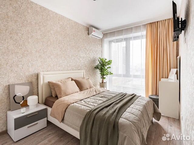

1-к. квартира, 38 м², 2 кровати