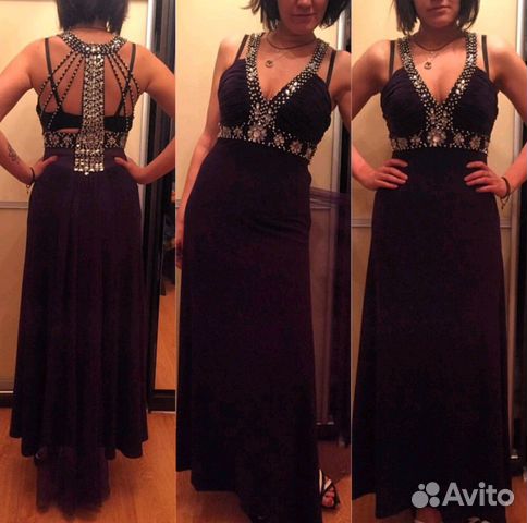 Красивое нарядное платье фиолет выпускной свадьба