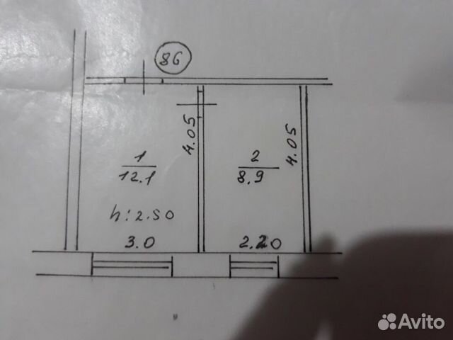 Комната 21 м² в 2-к, 4/5 эт.