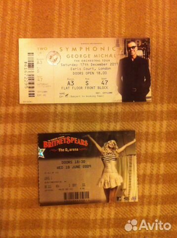 Билеты George Michael, Britney Spears