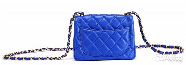 Сумка ярко-синяя chanel Mini Flap Bag 1115
