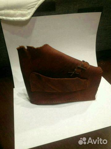 Сумка кожаная, клатч-браслет, hand made