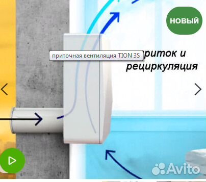 Приточная вентиляция с функцией рециркуляции Tion