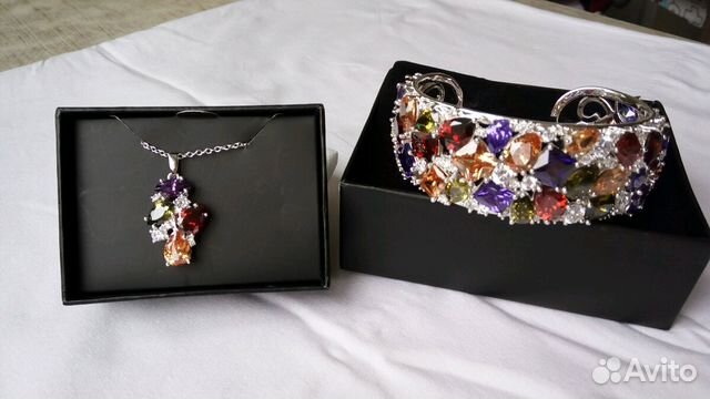Комплект, колье, браслет