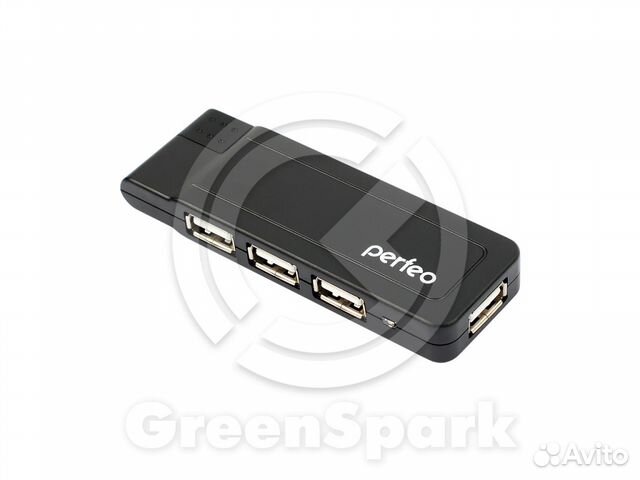 HUB USB Perfeo PF-VI-H021 4 порта чёрный