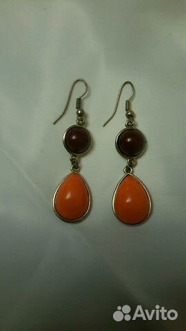Винтажные серьги с подвесом Винтажные серьги с подвесом