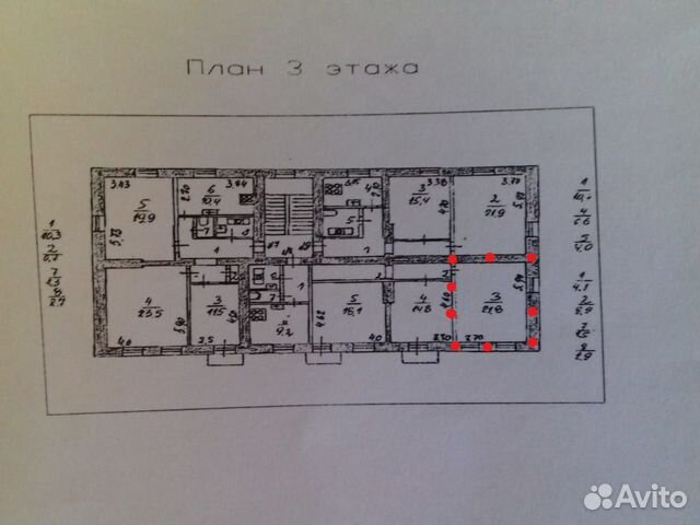 Комната 22 м² в 3-к, 3/3 эт.