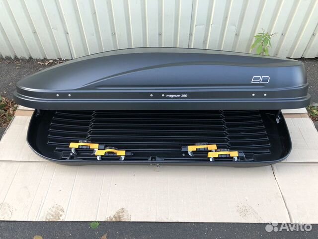 Автобокс Магнум 390 Чёрный карбон быстросъём №321 Автобокс Магнум 390 Чёрный карбон быстросъём №321