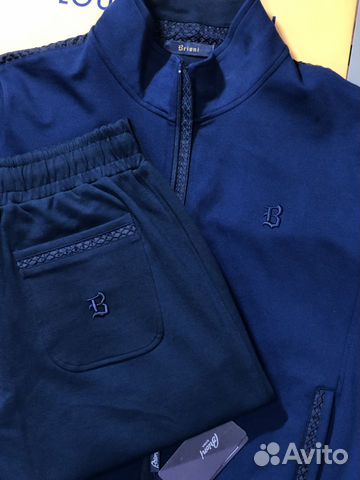 Brioni мужской спортивный костюм с B лого нашивкой Brioni мужской спортивный костюм с B лого нашивкой