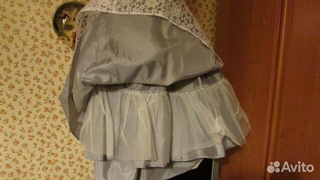 Выходное праздничное нежное кружевное платье р.122