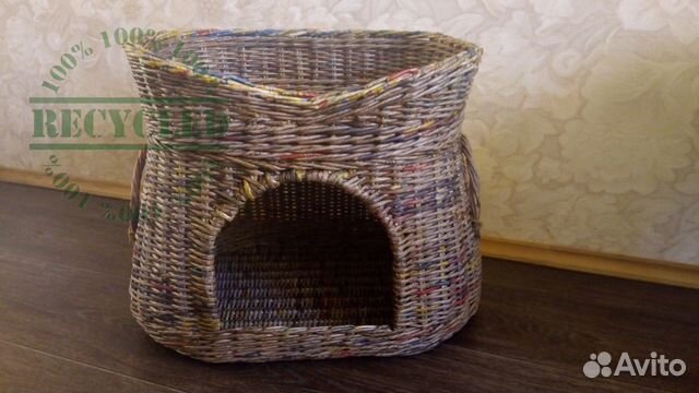 Лежанки и домики для кошек плетеные купить на Зозу.ру - фотография № 9