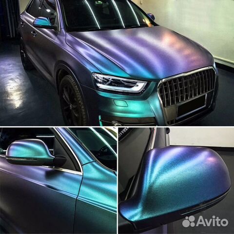 Пленка матовый ксералик хамелеон фиолетово-синий