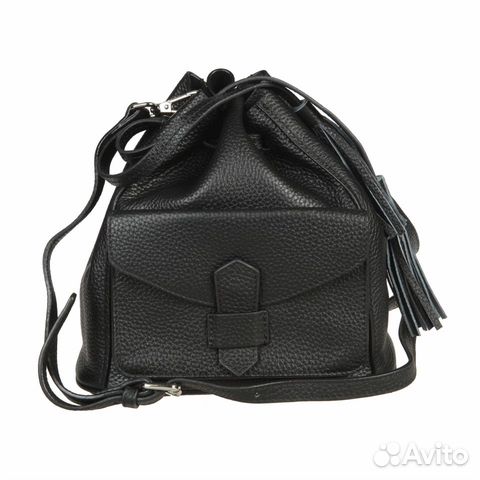 Кожаная сумка-кисет Sergio Belotti 536 black Кожаная сумка-кисет Sergio Belotti 536 black