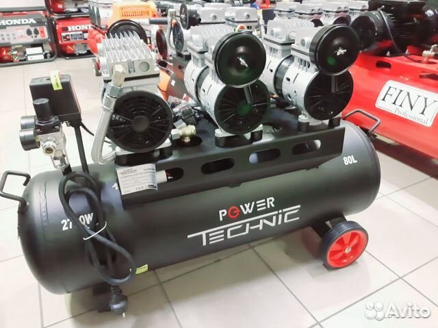 Компрессор Power Technic ACL480/080 бесшумный