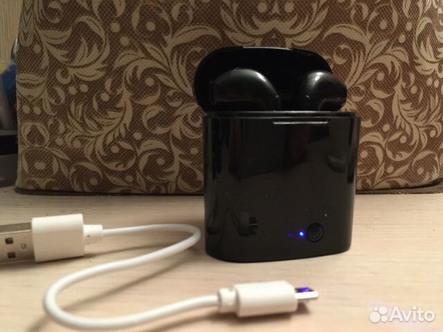 Наушники Bluetooth беспроводные TWS i7 чёрные Наушники Bluetooth беспроводные TWS i7 чёрные